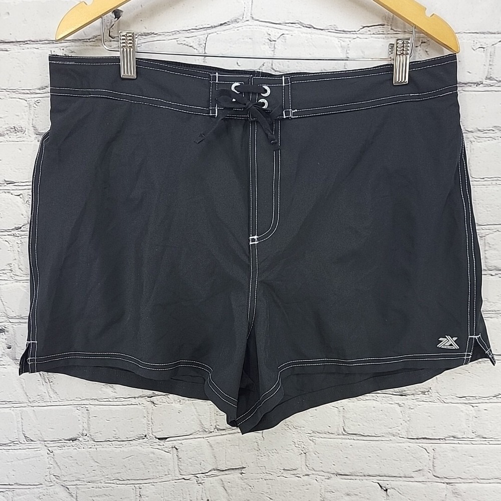 ZeroXposur Swim Shorts Womens‎ Sz 0X Black Athletic